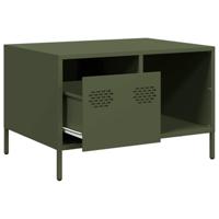 Salontafel 68,5x50x43,5 cm koudgewalst staal olijfgroen - thumbnail