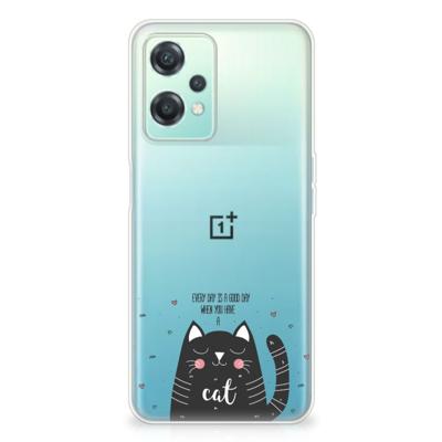 OnePlus Nord CE 2 Lite Telefoonhoesje met Naam Cat Good Day OnePlus Nord CE 2 Lite Telefoonhoesje met Naam Cat Good Day