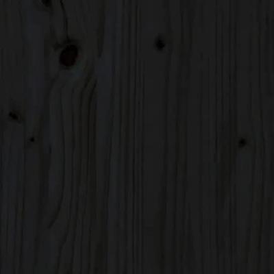 Bedframe massief hout zwart 140x190 cm - thumbnail