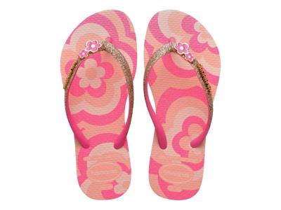 Glitter teenslippers rozen