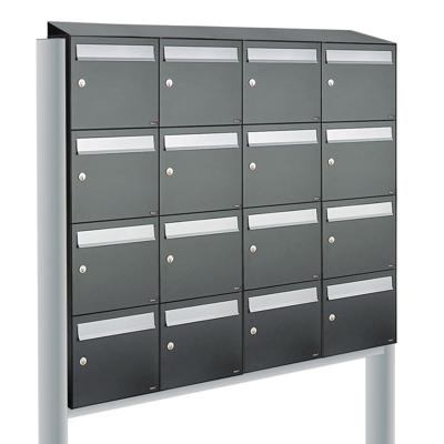 Allux Flow Set 4-Breed, 4-Hoog Met Dak Op Statief Antraciet - 40040065_4x4ds