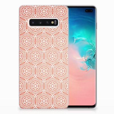 Samsung Galaxy S10 Plus | TPU bumper | Pattern Orange