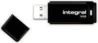 Integral USB 2.0 stick, 16 GB, zwart - thumbnail