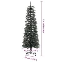 VidaXL Kunstkerstboom met 150 led groen 120 cm pvc en plastic en staal - thumbnail