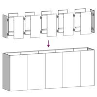 Plantenbak 200x40x80 cm koudgewalst staal zwart - thumbnail