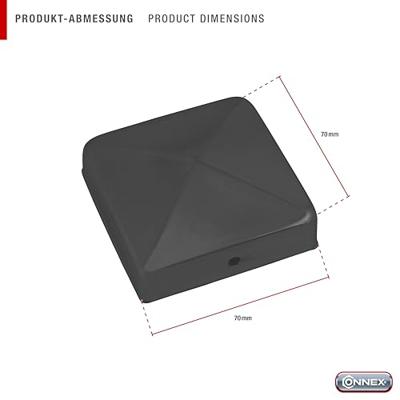 Connex Paalkapje 70X70Mm Zwart - HV4324