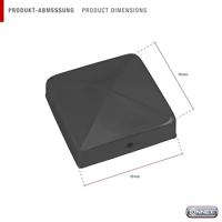 Connex Paalkapje 70X70Mm Zwart - HV4324 - thumbnail