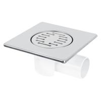 Doucheput Differnz Basic 150x150mm Zijuitlaat 49mm - thumbnail