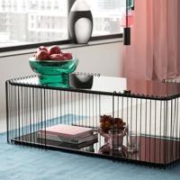 Kare Salontafel Wire Double Black 120x60cm - thumbnail