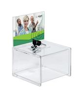 Sigel Actiebox met gleuf en slot VA151 Transparant (b x h x d) 150 x 150 x 212 mm 1 stuk(s) - thumbnail