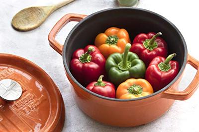 Solinger the windmill premium gietijzeren braadpan 2.5l oranje/emaille - thumbnail