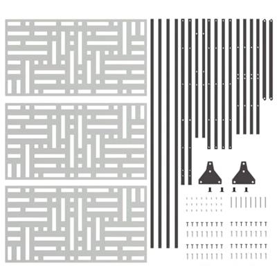 VidaXL Privacyscherm grijs 100 x 50 x 180 cm staal