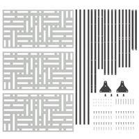 VidaXL Privacyscherm grijs 100 x 50 x 180 cm staal - thumbnail