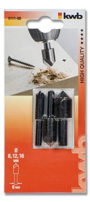 kwb 511100 Verzinkboorset 3-delig 3 stuk(s)