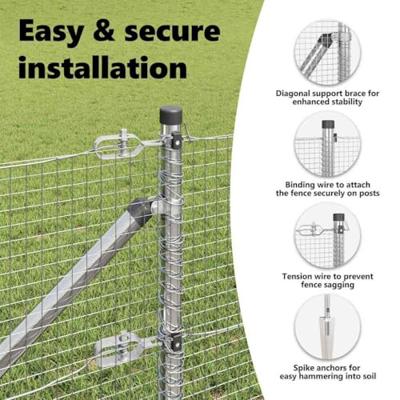 VidaXL Afrasteringspaal zilver 10 x 0,5 m (19 x 19 mm gaas) staal