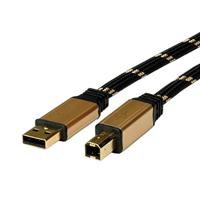 ROLINE Gold USB 2.0 kabel type A-B - kabel - thumbnail