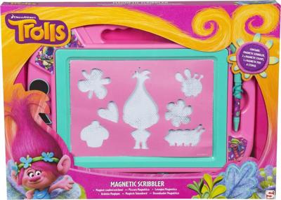 Bongers Speelgoed Trolls magische tekenbord, met sjablonen van de trolls als voorbeeld Bongers Speelgoed Trolls magische tekenbord, met sjablonen van de trolls als voorbeeld