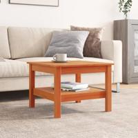 Salontafel 55x55x40 cm massief grenenhout wasbruin - thumbnail