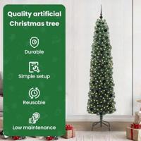 VidaXL Kunstkerstboom groen 210 cm pvc en staal en kunststof - thumbnail