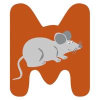 Small Foot - houten dieren kinderletter - m - thumbnail