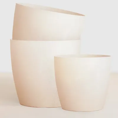 Bio Oslo wit Plantenpotten bundel - 3 stuks