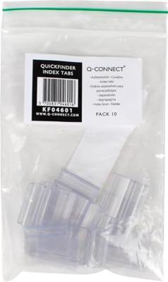 Q-CONNECT tabs voor display systeem 25 mm geassorteerde kleuren 10 stuks
