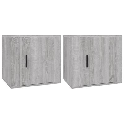 Nachtkastjes 2 st 50x39x47 cm grijs sonoma eikenkleurig