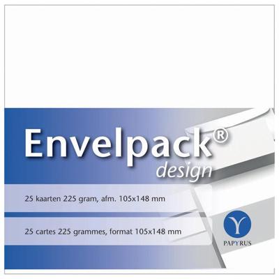 Enkele kaart Papyrus Envelpack Design A6 105x148mm wit 894426 set van 25 | 10 stuks Enkele kaart Papyrus Envelpack Design A6 105x148mm wit 894426 set van 25 | 10 stuks