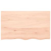 Tafelblad 100x60x(2-6) cm onbehandeld massief eikenhout - thumbnail