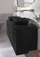 Ben Engraved Line afdekset voor inbouw wastafelkraan gunmetal pvd-coating - thumbnail