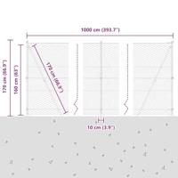 VidaXL Afrasteringspaal groen 10 x 1,6 m (36 mm gaas) staal en pvc - thumbnail