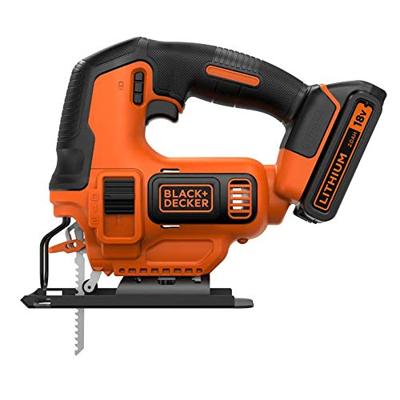 BLACK+DECKER BDCJS18E1 18V 2.5Ah Pendeldecoupeerzaag | 1x 18V 2.5Ah accu + 1A Lader | 1x Zaagblad - BDCJS18E1-QW
