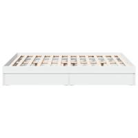 Bedframe met lades bewerkt hout wit 120x200 cm - thumbnail