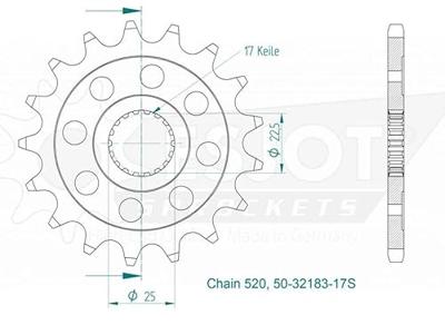 ESJOT Sprocket 520 17z racing