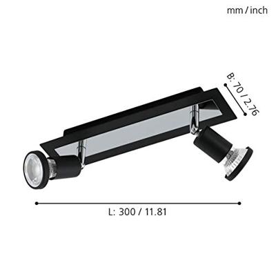 Eglo LedspotSarria 2-lichts zwart - 94964