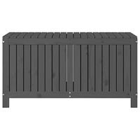 Tuinbox 121x55x64 cm massief grenenhout grijs - thumbnail