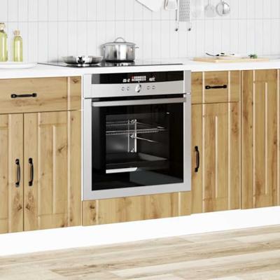 Ovenkast Lucca bewerkt hout artisanaal eikenkleur