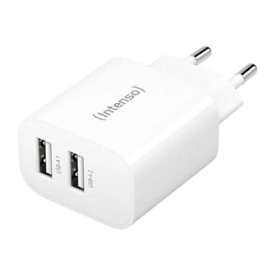 Intenso W24AA USB-oplader 24 W 2x USB-A Wit Binnen