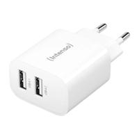 Intenso W24AA USB-oplader 24 W 2x USB-A Wit Binnen - thumbnail