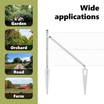 VidaXL Afrasteringspaal zilver 10 x 0,6 m (19 x 19 mm gaas) staal