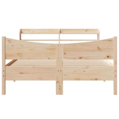 Bedframe met hoofdbord massief grenenhout 160x200 cm Bedframe met hoofdbord massief grenenhout 160x200 cm