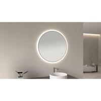 Wiesbaden Ronde Spiegel Novi met LED, Dimbaar 60 cm Mat Zwart - thumbnail