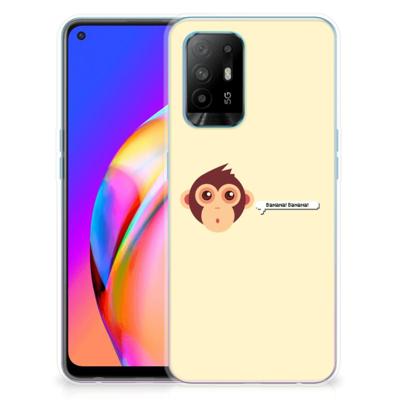 OPPO A94 5G | Reno5 Z Telefoonhoesje met Naam Monkey OPPO A94 5G | Reno5 Z Telefoonhoesje met Naam Monkey
