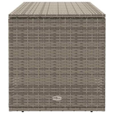 Opbergbox voor buiten 100x55x55,5 cm poly rattan grijs