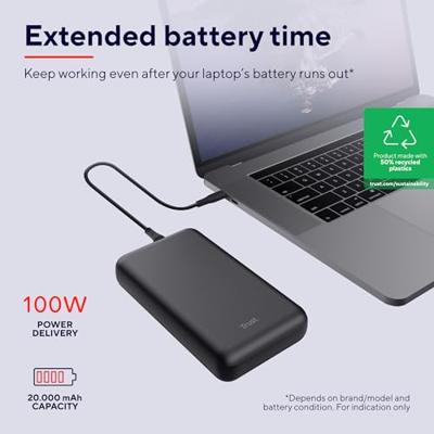 Trust Laro 100W 20.000 mAh Laptop Powerbank Zwart
