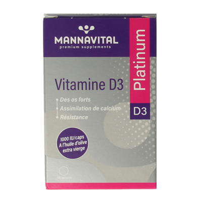 Mannavital Vitamine D3 platinum 90 Capsules