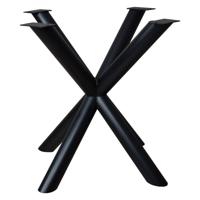 Stalen matrix zwart spinpoot ø 7,6 cm en hoogte 72 cm - thumbnail