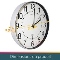 Unilux Wave wandklok, radiogestuurd, diameter 30 cm, grijs-wit - thumbnail