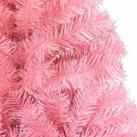 VidaXL Kerstboom met 150 led met standaard roze 150 cm pvc - thumbnail