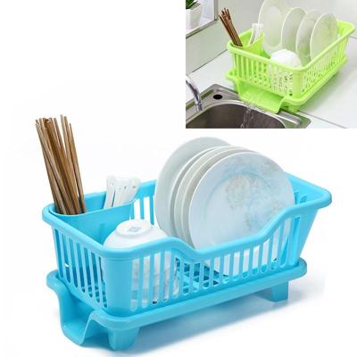 Keuken wastafel schotel multifunctionele Drainer Droogrek keuken wassen houder mand organisator blauw maat: S stijl: juiste drainage